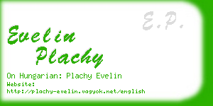 evelin plachy business card